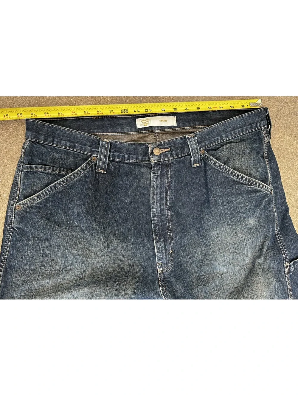 Levi Signature Gold Denim Jeans Men's Size W40xL30 Relaxed Straight Blue Stretch
